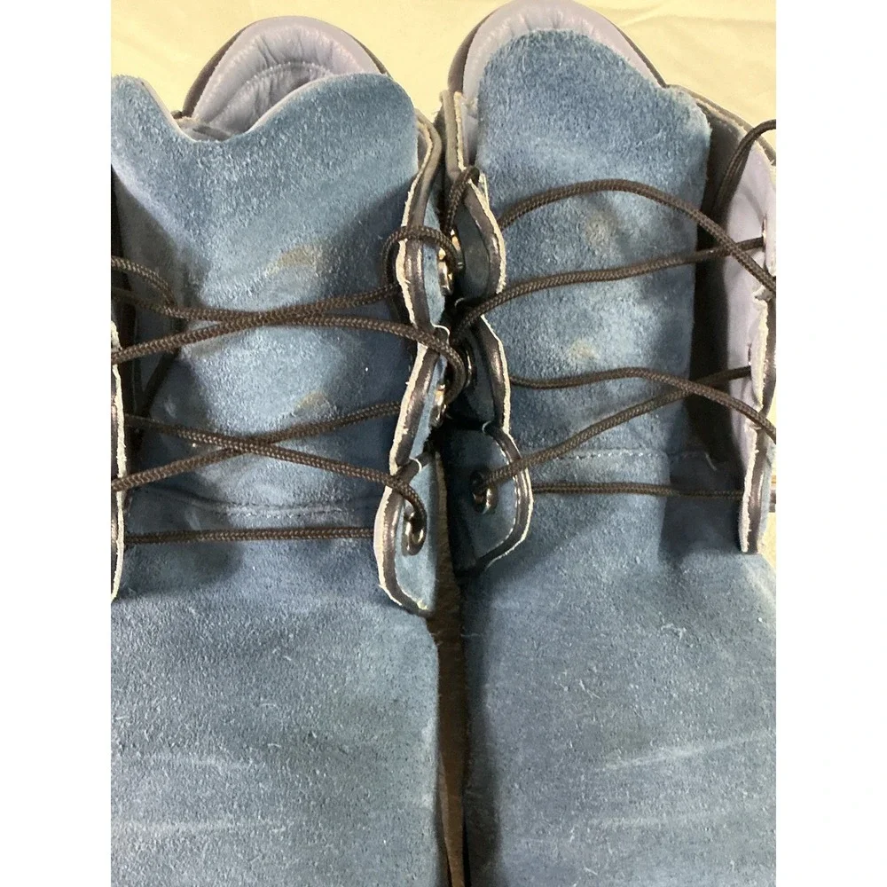 Cole Haan Blue Suede Leather Chukka Boots Mens 10.5 B D19050 Mid Top Lug Sole